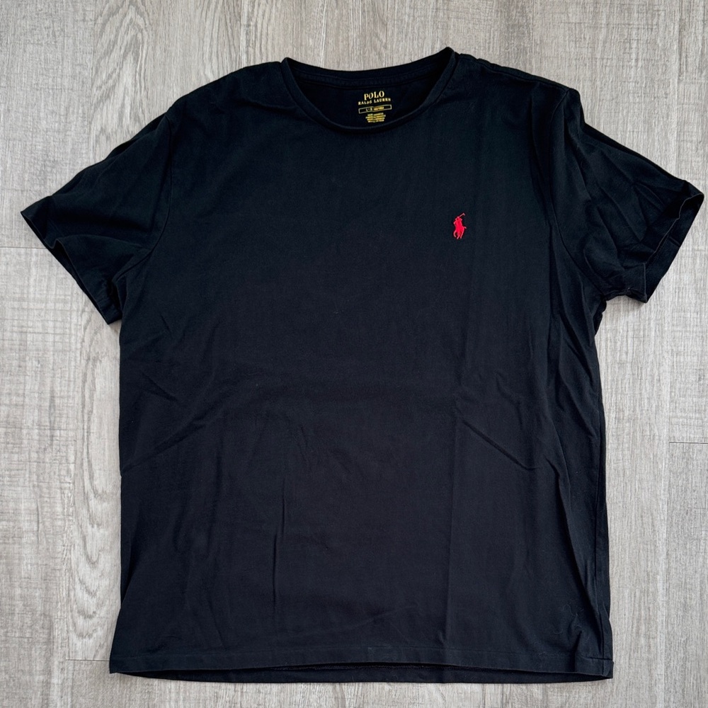 NWOT Polo Ralph Lauren Black Short Sleeve Cotton T-Shirt- Size Large